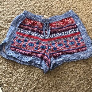 Pink Republic Women's High Waist Shorts - Blue and Red